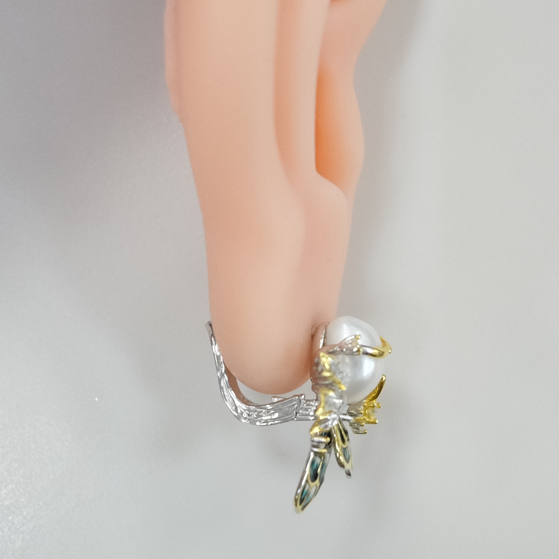 Серебряные серьги с жемчугом Барокко